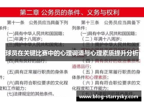球员在关键比赛中的心理调适与心理素质提升分析